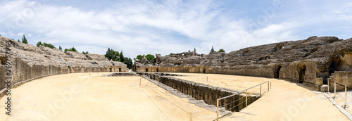 Photography The Roman amphitheater of Italica in Seville, Spain