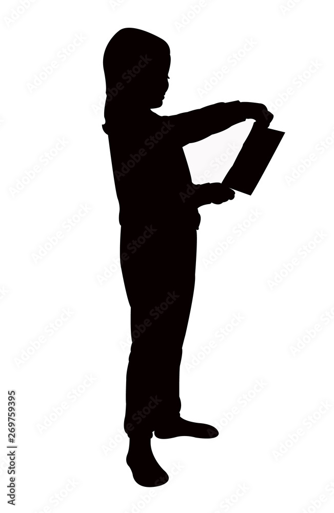 a girl talking and reading silhouette vector a girl talking and reading silhouette vector