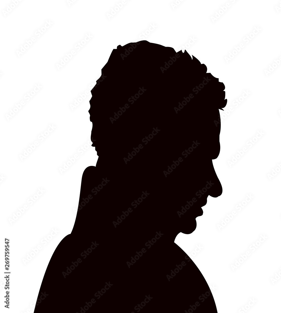 a man head silhouette vector