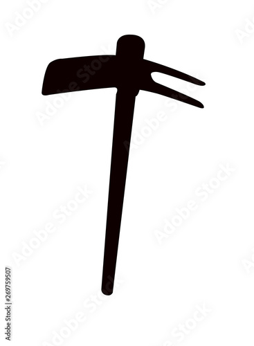 a  pickaxe silhouette vector