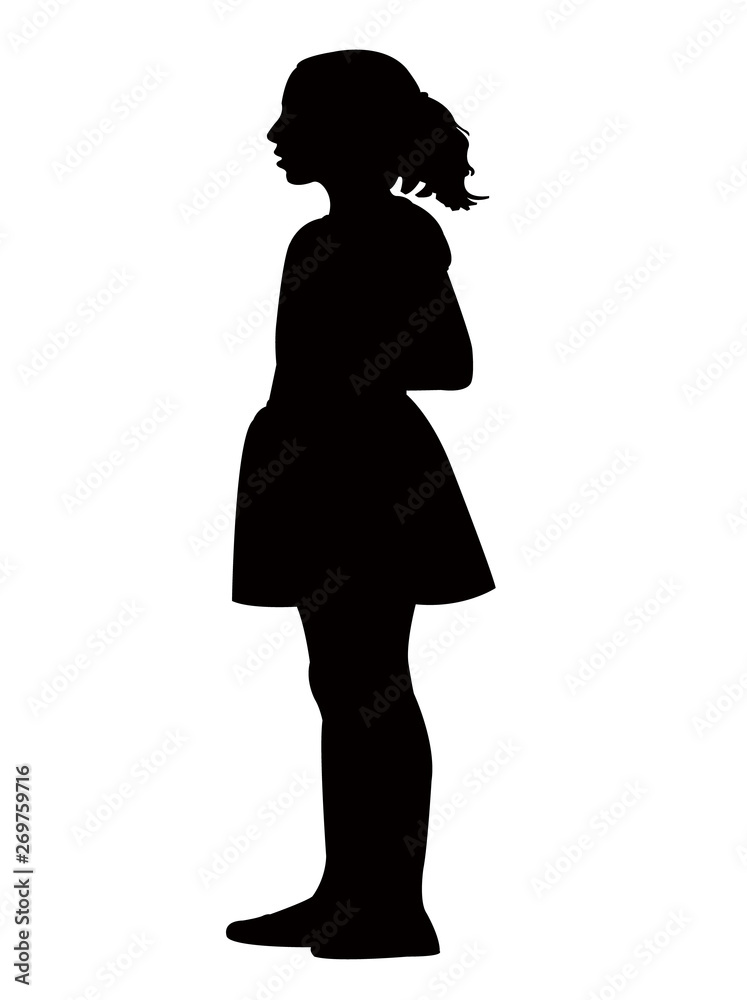 a girl body silhouette vector