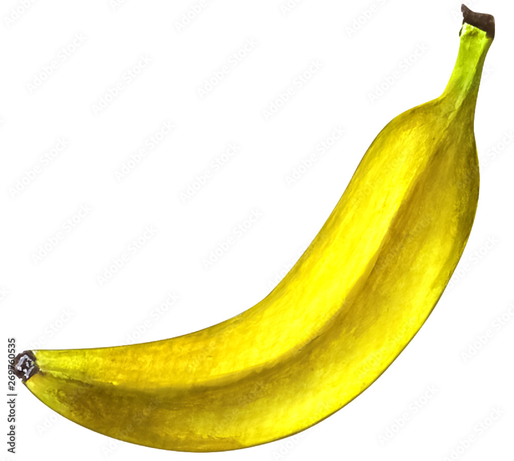 banana Aquarell Handdrawn