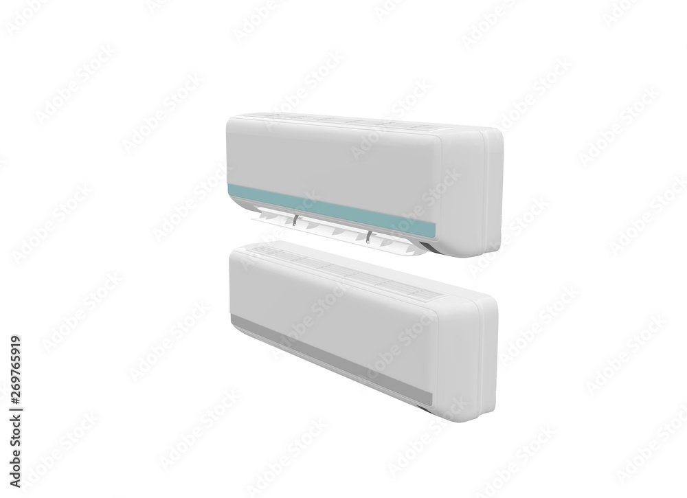 Air Conditioner isolated 3D Rendering Air Conditioner isolated 3D Rendering