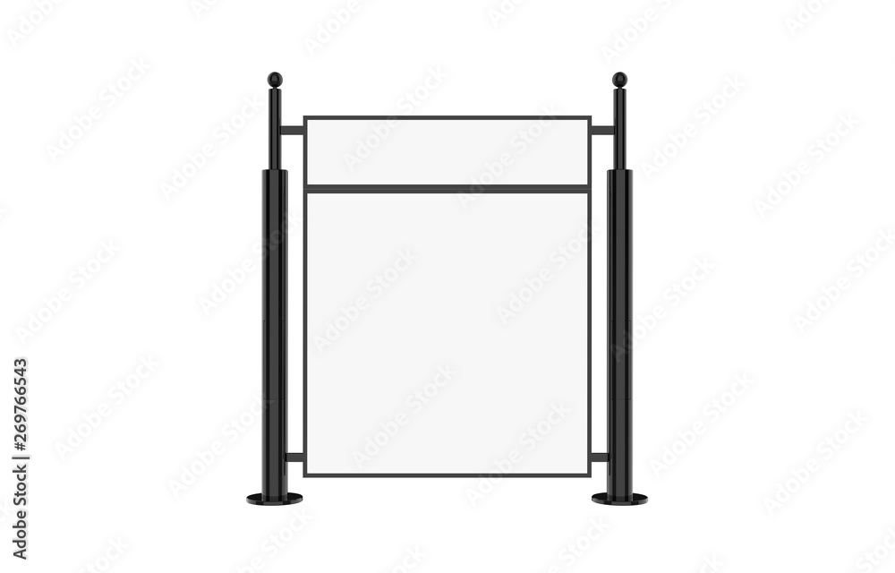 Fence isolated on White 3D Rendering Fence isolated on White 3D Rendering