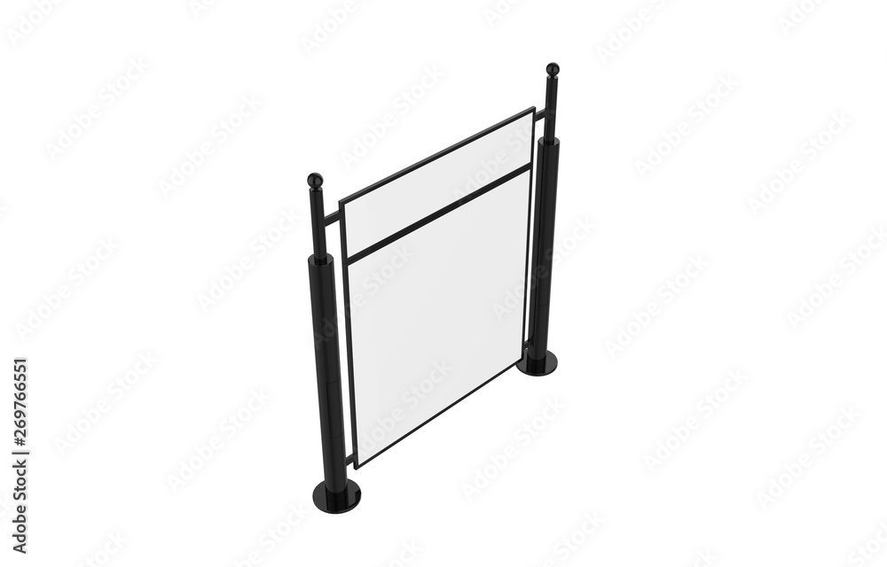 Fence isolated on White 3D Rendering Fence isolated on White 3D Rendering