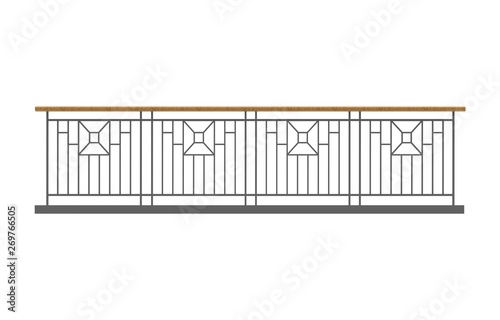 Wallpaper Mural Fence isolated on White 3D Rendering Torontodigital.ca