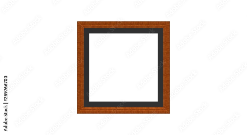 Frame isolated on White 3D Rendering Frame isolated on White 3D Rendering