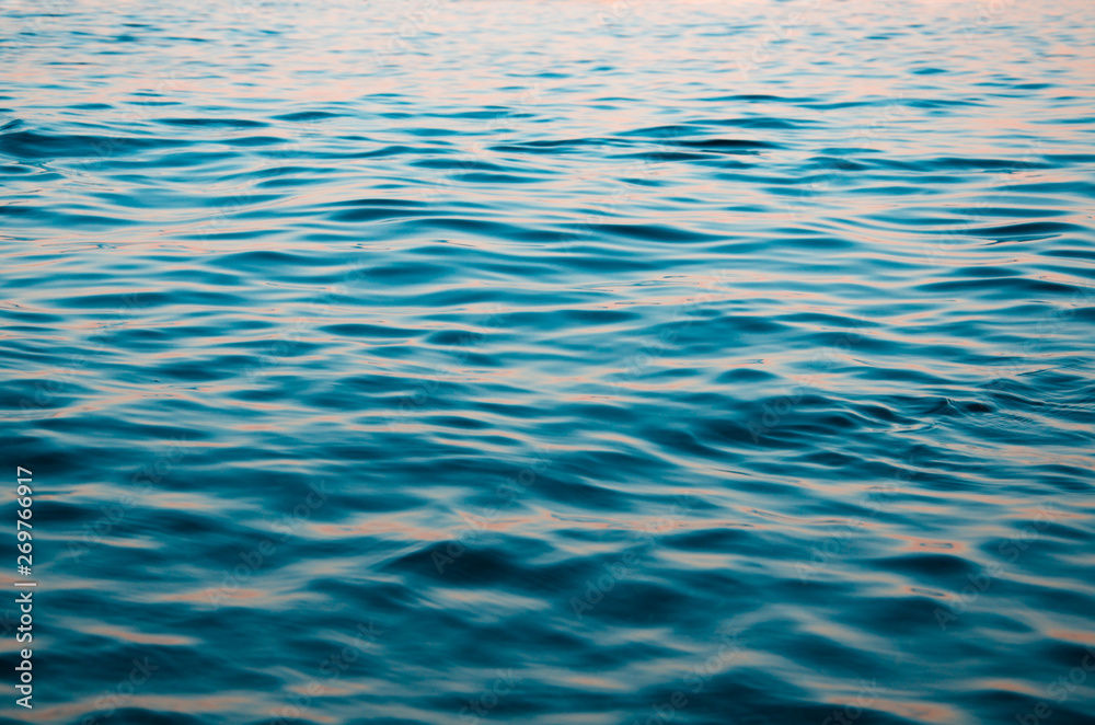 Naklejka premium Abstract sea background, view on ripple surface of water
