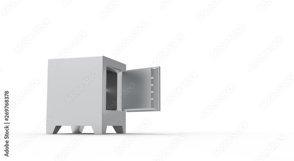 Metal Safe isolated 3D Rendering Metal Safe isolated 3D Rendering