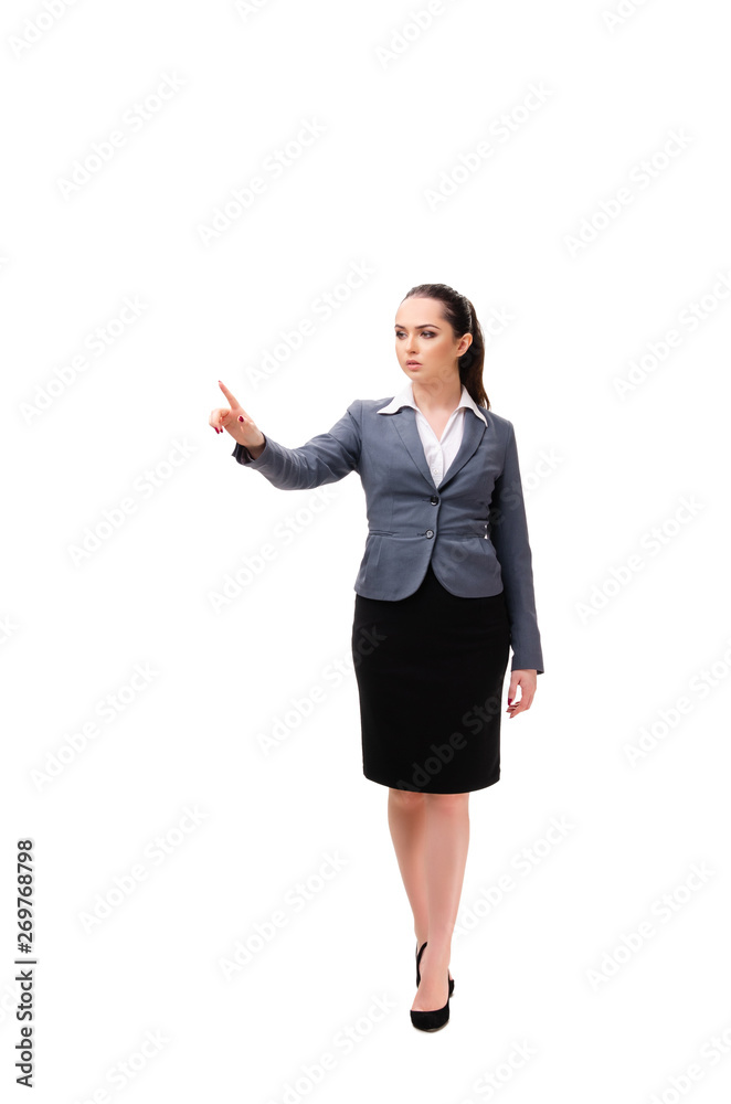 Young businesswoman isolated on white background Young businesswoman isolated on white background