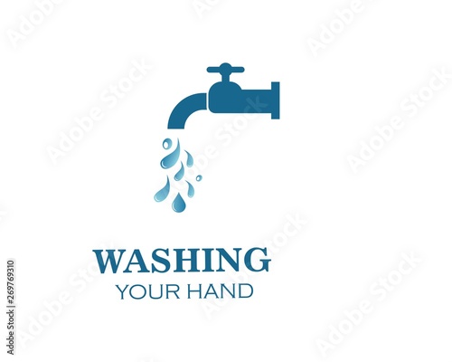 faucet logo icon illustration template