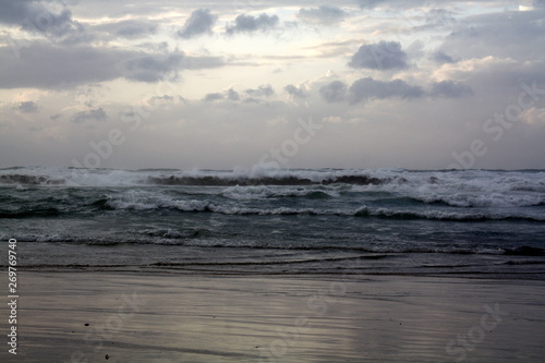 stormy weather on the beach