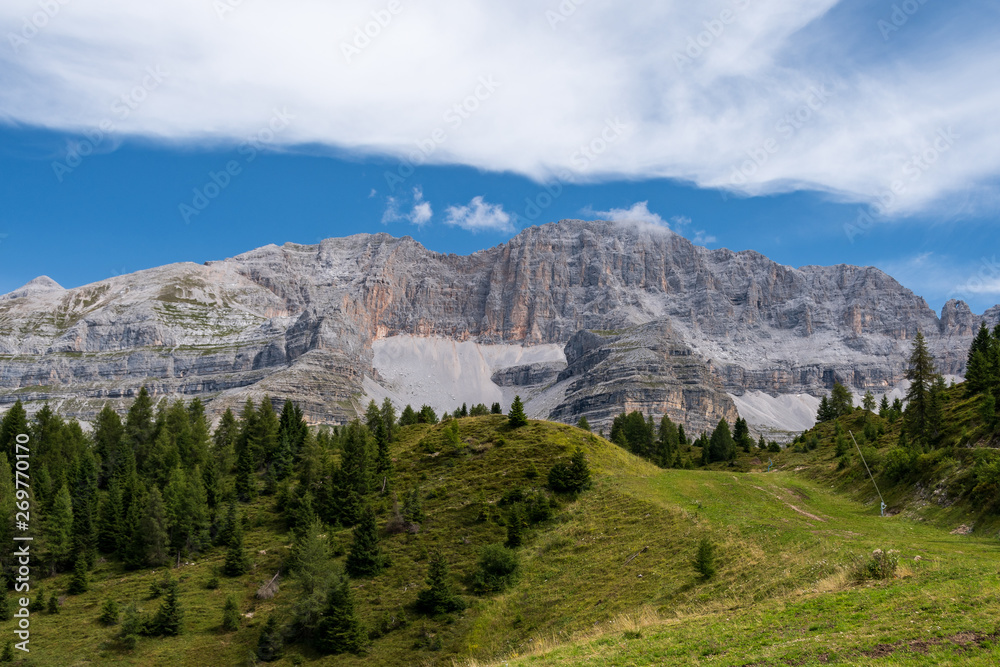 Typical mountain landscape on the Italian dolomites