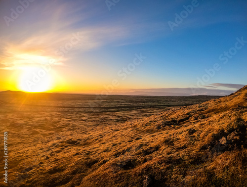 sunset in the mountains