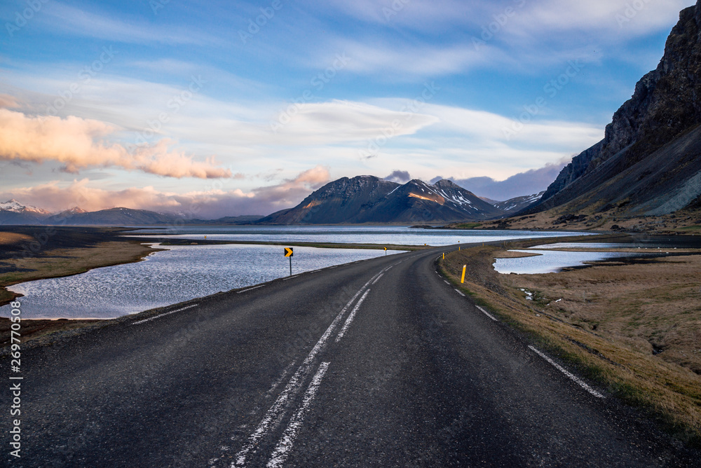 road in the mountains iceland road in the mountains iceland