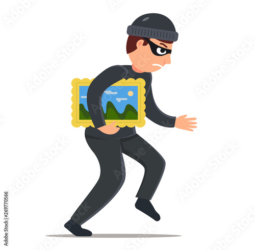 Fototapeta steal a picture from a museum