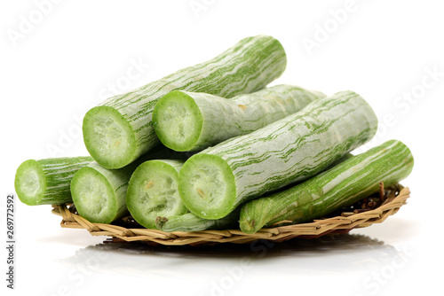 snake gourd on white background  photo