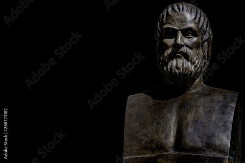 Bust of tragic poet Euripides photo
