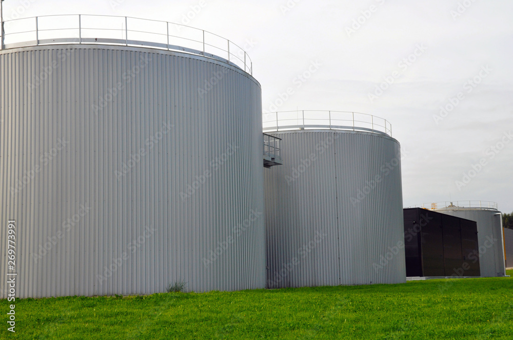 Logistics complex. Fire tank with water reserve.