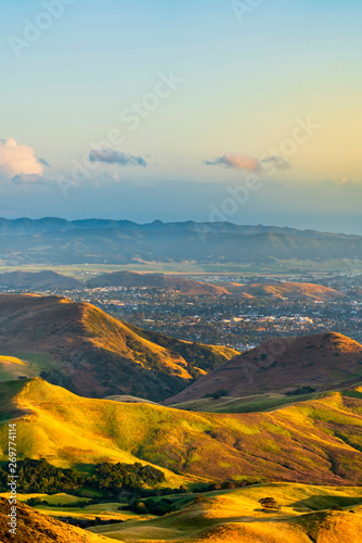 Hills at Sunset and Valley