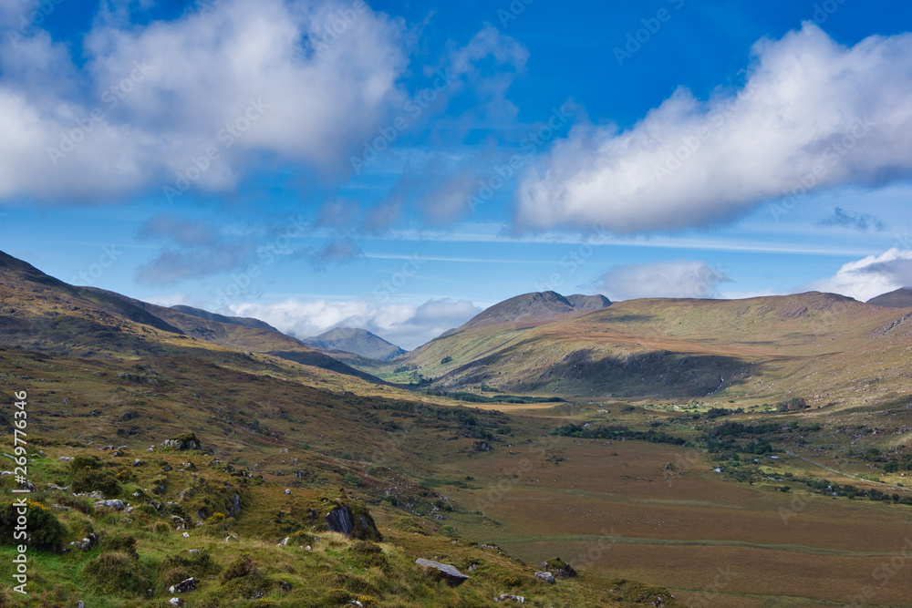 Panoramic view of Molls gap at Ring of Kerry, Ireland