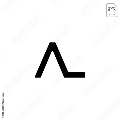 initial al logo or symbol business company vector icon isolated