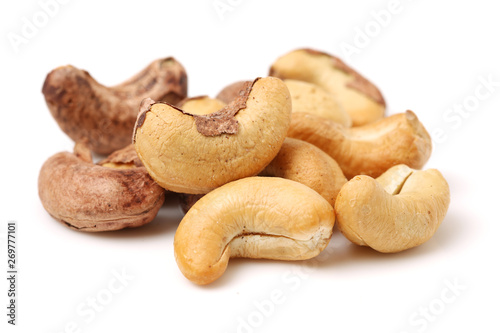 cashew nuts on white background  photo