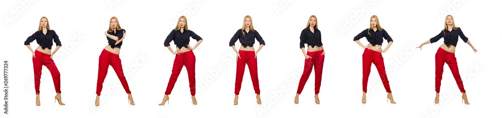 Young woman in fashion concept Young woman in fashion concept