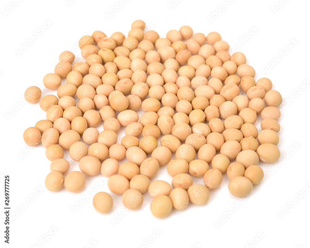 soy beans on white background. soy beans on white background.