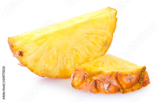 Fresh pineapple on white background