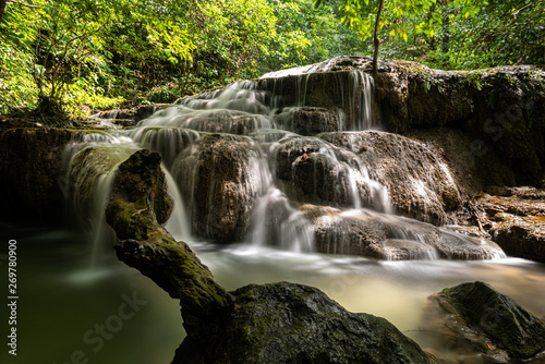 Waterfall in Kanchanaburi  Thailand.