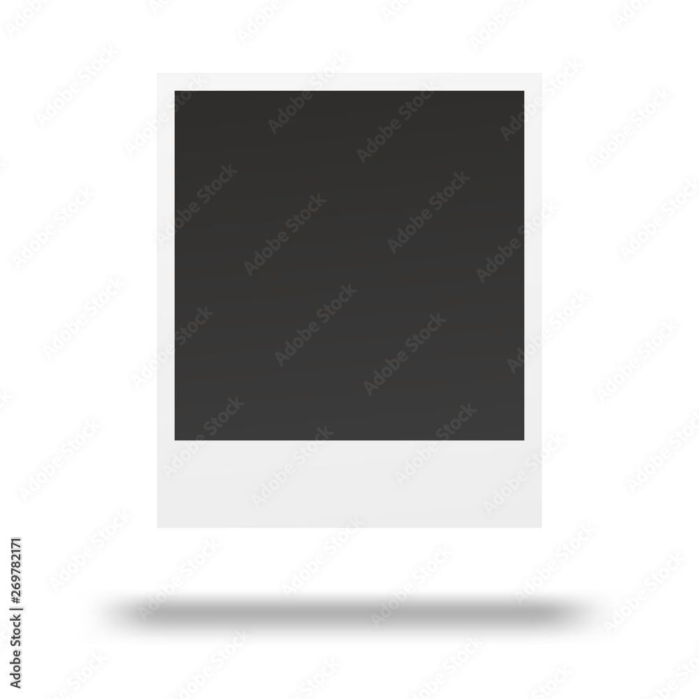 Realistic old photo frame. Realistic old photo frame.