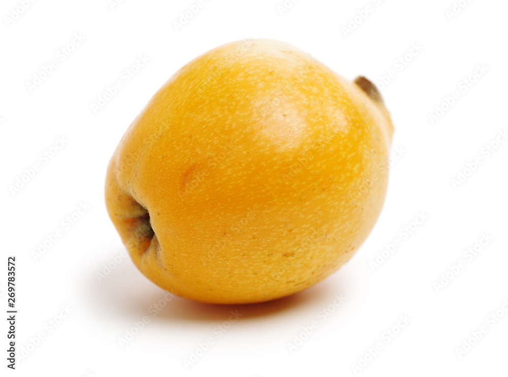 Close up view of some loquat fruit isolated on a white background Close up view of some loquat fruit isolated on a white background