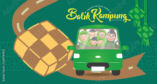 Hari Raya Aidilfitri & Balik Kampung is an important religious holiday celebrated by Muslims worldwide that marks the end of Ramadan, also known as Eid al-Fitr. (Translation: Return Home Reunion ) 