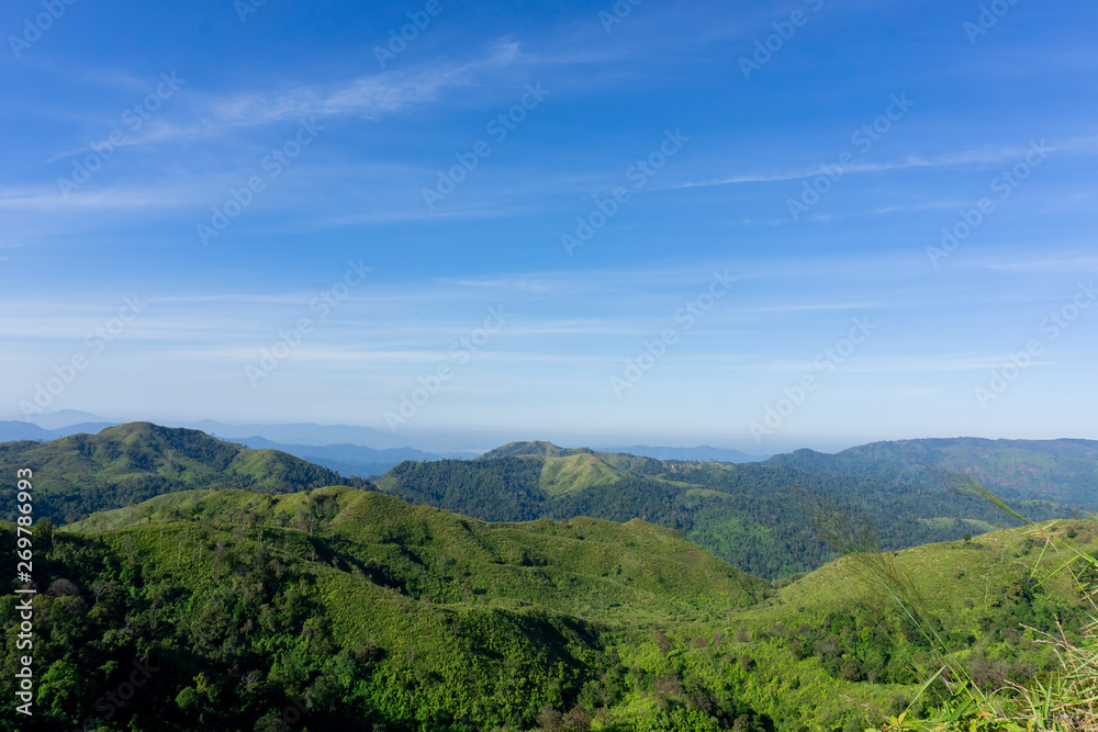 The mountain landscape in Kanchanaburi Thailand.