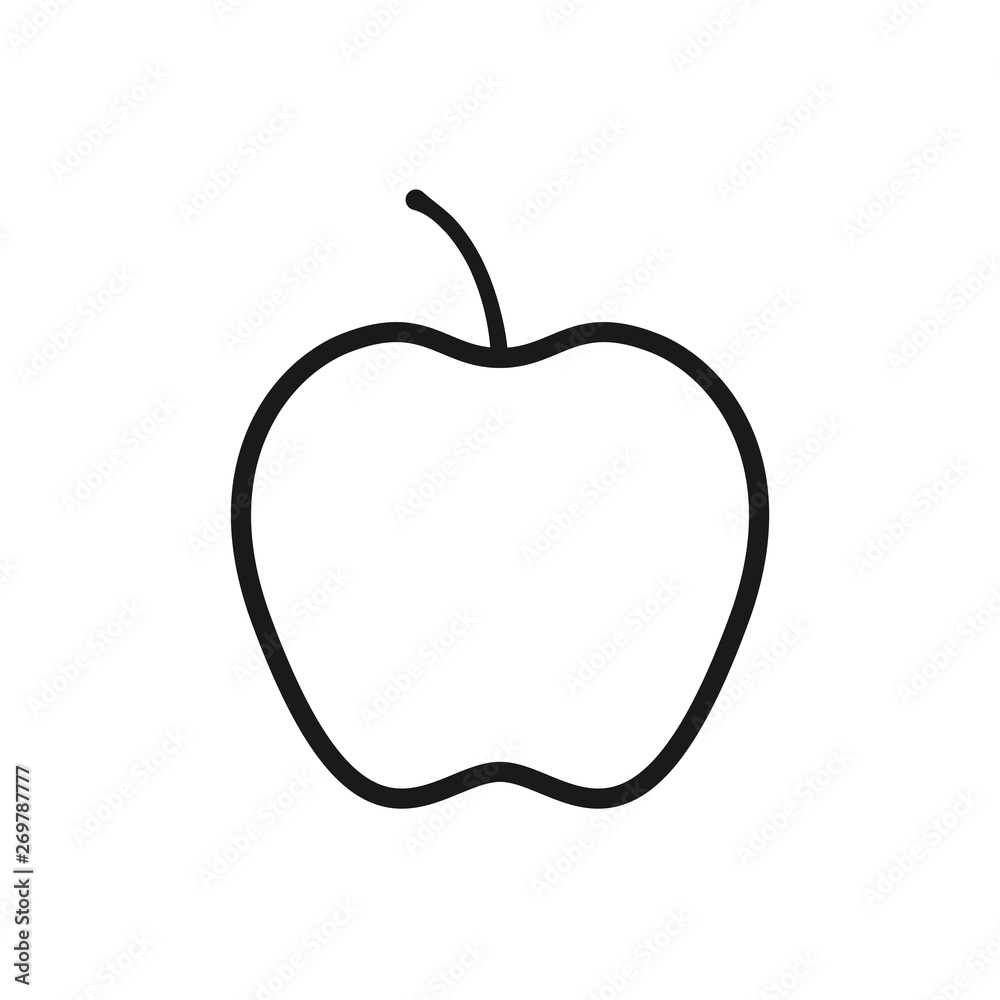 Apple, food, organic icon. Element of ecology isolated icon. Premium quality graphic design icon. Signs and symbols collection icon for websites, web design