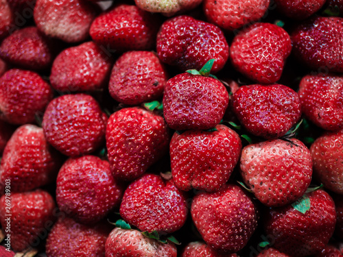 Natural fresh strawberries