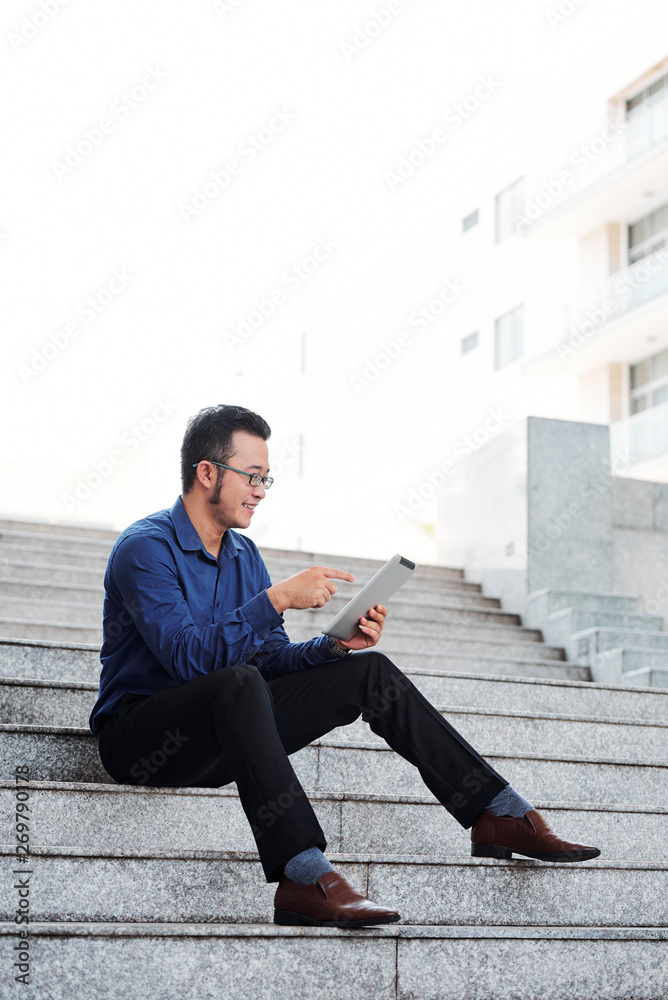 Entrepreneur with digital tablet Entrepreneur with digital tablet