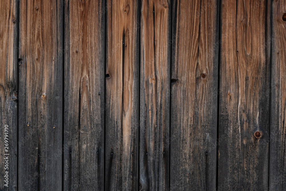 Naklejka premium Obraz postarzanych desek drewnianych.