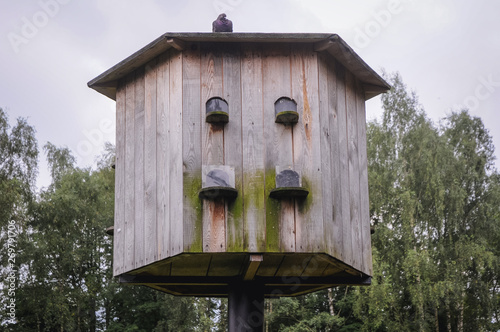 Old type of wooden dovecote in Poland