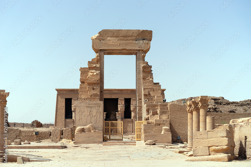 Entrance to the Dendera Temple complex, one of the best-preserved temple sites from ancient Upper Egypt.