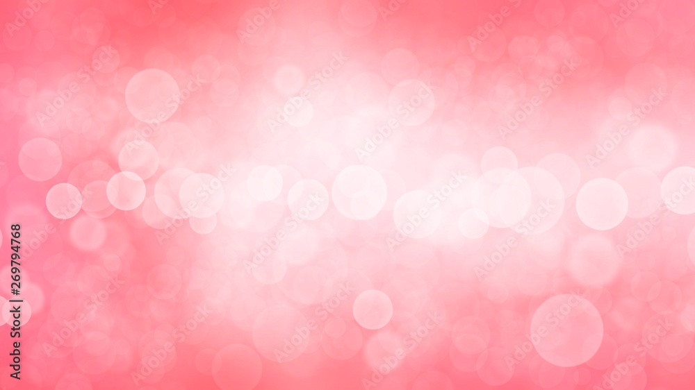 Abstract Red and Pink Bokeh background in bright colors