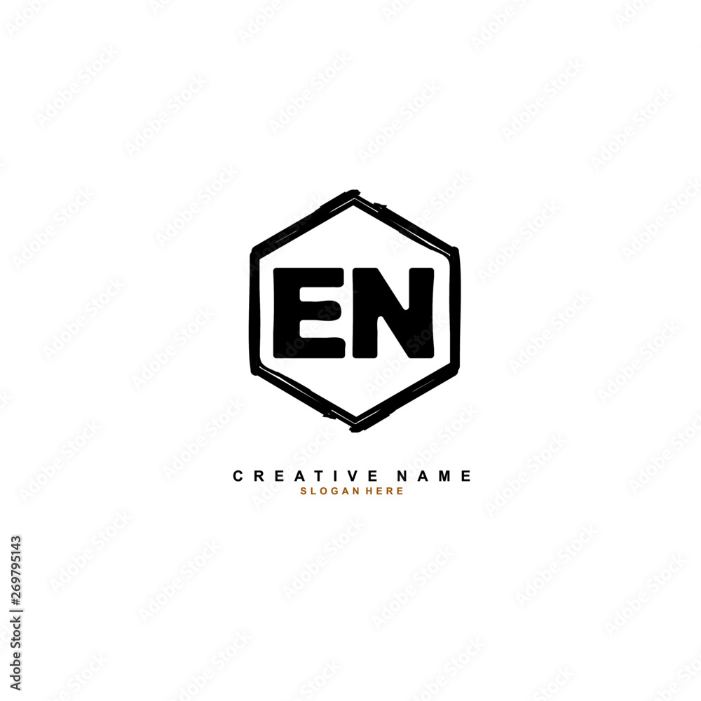 E N EN Initial logo template vector. Letter logo concept E N EN Initial logo template vector. Letter logo concept
