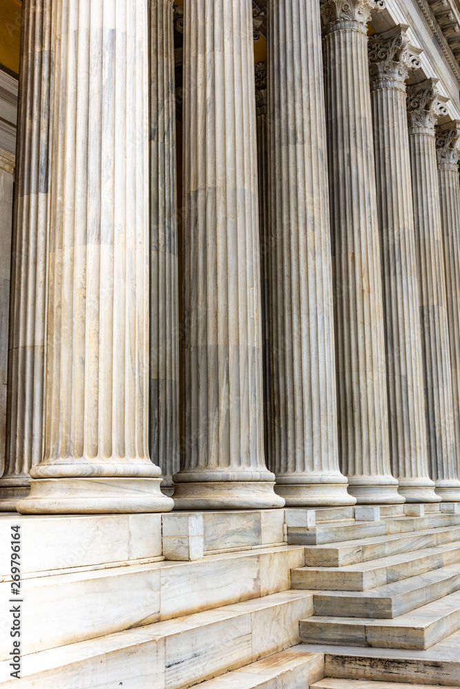 Pillar detail in Neoclassical building Pillar detail in Neoclassical building