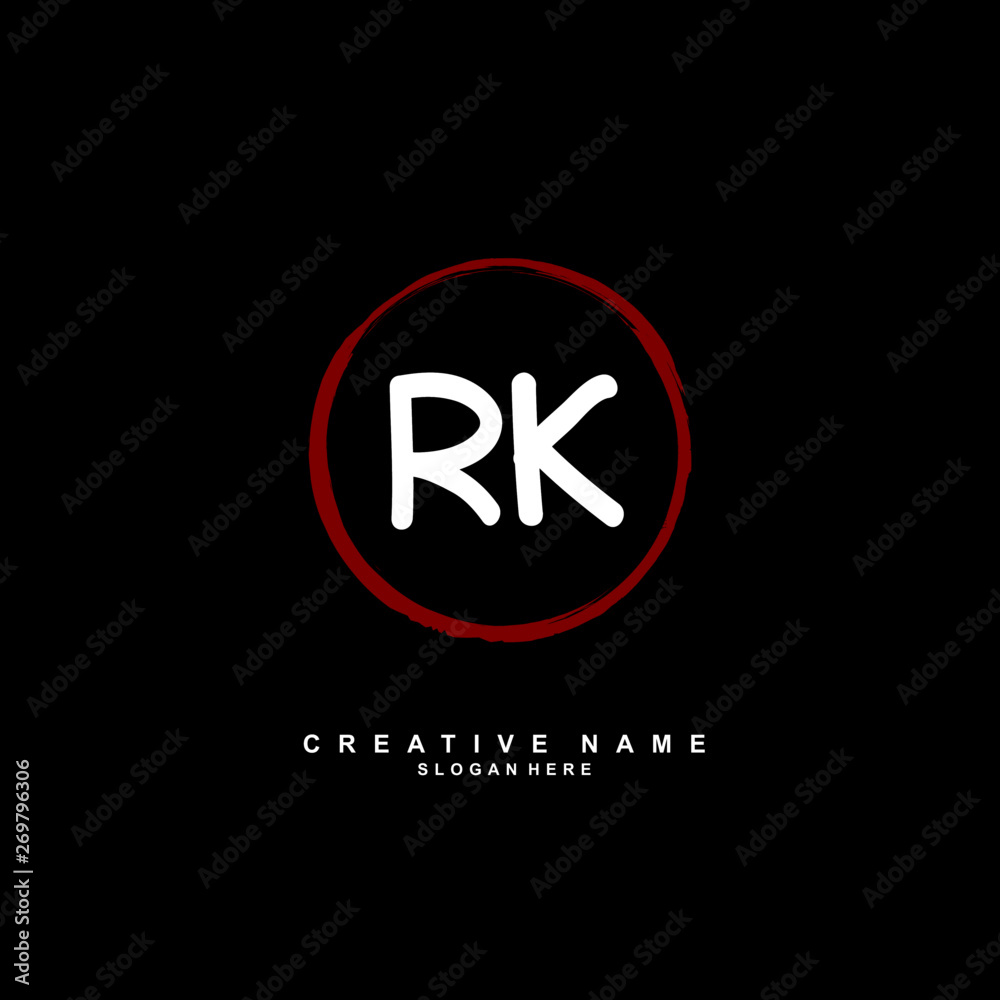 R K RK Initial logo template vector. Letter logo concept R K RK Initial logo template vector. Letter logo concept