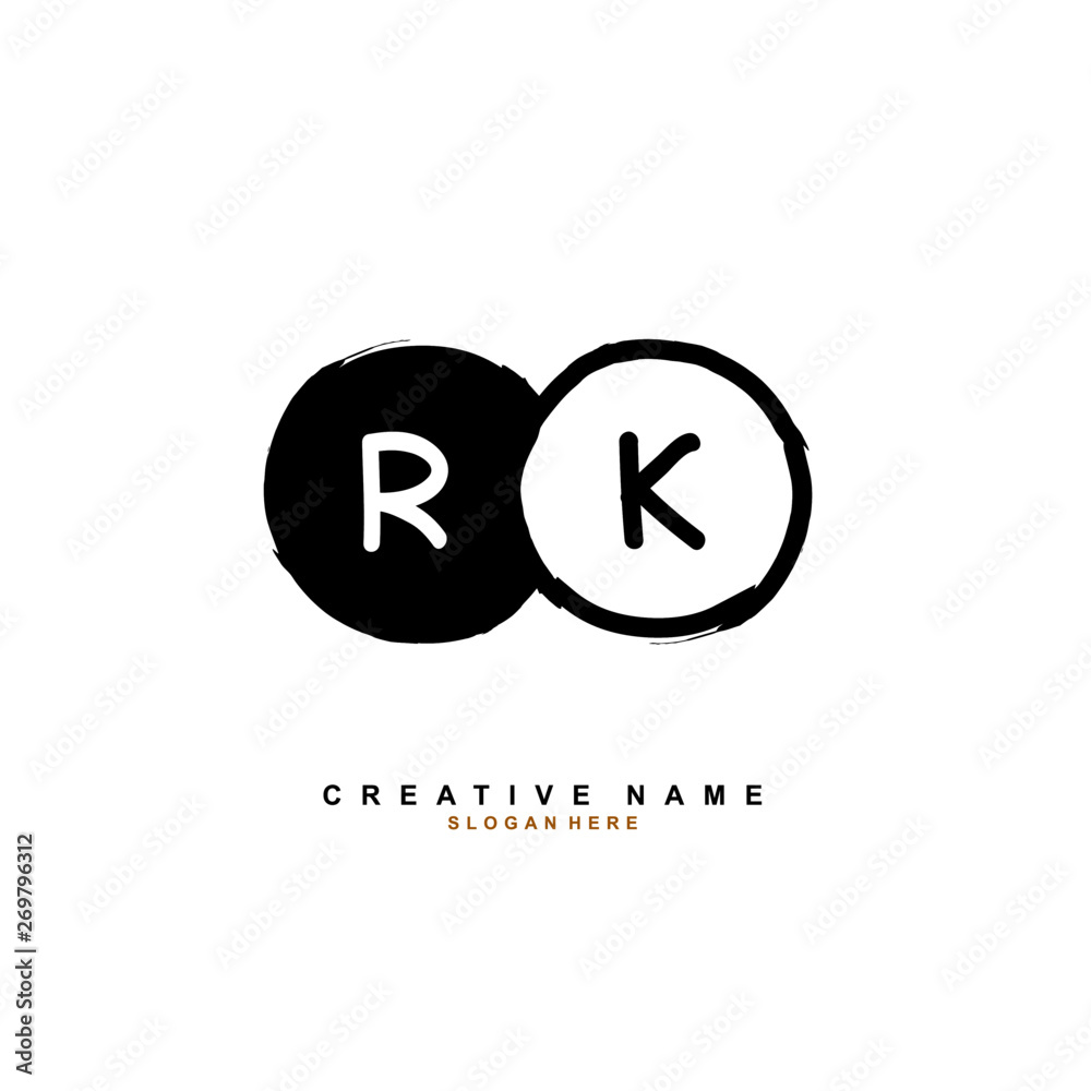 R K RK Initial logo template vector. Letter logo concept R K RK Initial logo template vector. Letter logo concept
