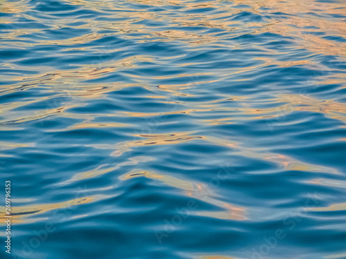 Close-up of backlit water ripples