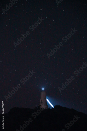 徳島県阿南市 蒲生田岬灯台の夜景