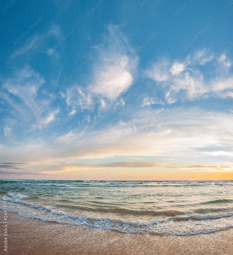 Dawn or dusk over the sea