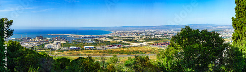 Panoramic view of Haifa bay